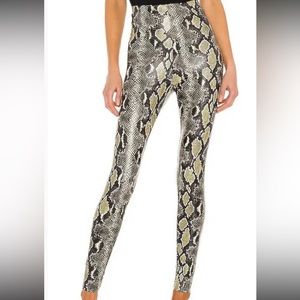Commando Womens high-rise snakeskin print faux leather leggings, Size S, BNWT